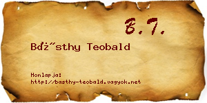 Básthy Teobald névjegykártya
